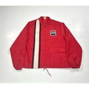 Vintage Holley Red Windbreaker Jacket Large 1960s 70s Car Muscle USA Rare HTF